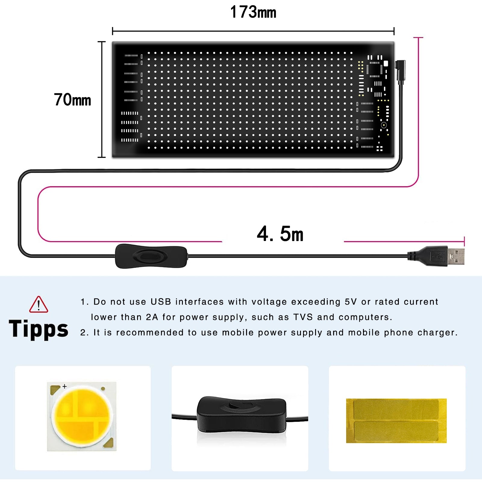 RP717 70x173mm Flexible LED Matrix Panel Waterproof Bluetooth APP Control Car Sign RP717 70x173mm Flexible LED Matrix Panel Waterproof Bluetooth APP Control Car Sign